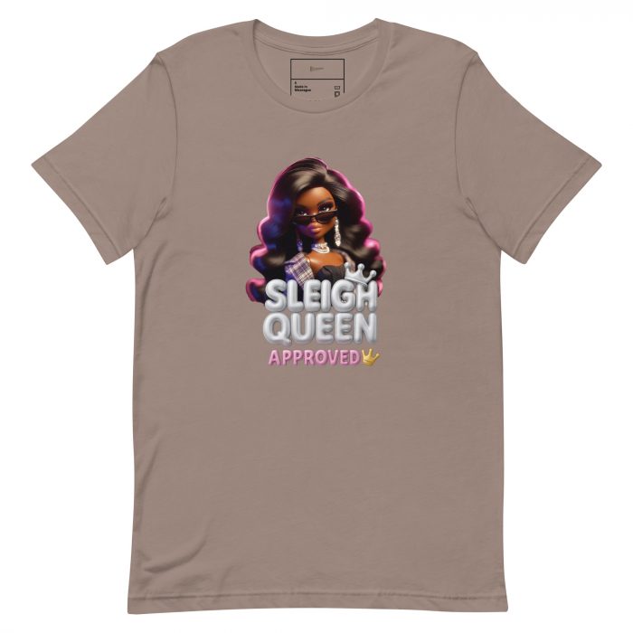 unisex-staple-t-shirt-pebble-front-6917a65f23931.jpg Sleigh Queen Approved Detty December Collection Unisex t-shirt Cotton Fabric