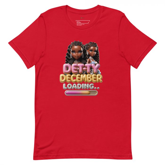 Detty December Loading.... Christmas Unisex t-shirt Cotton Fabric