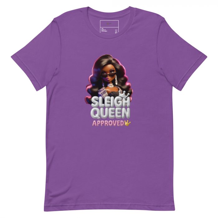 unisex-staple-t-shirt-royal-purple-front-6917a662502c2.jpg Sleigh Queen Approved Detty December Collection Unisex t-shirt Cotton Fabric