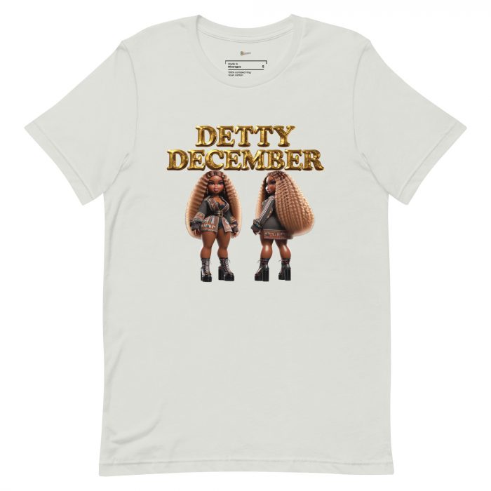 unisex-staple-t-shirt-silver-front-6917a66281d41.jpg Detty December Collection slay queen Unisex t-shirt Cotton Fabric