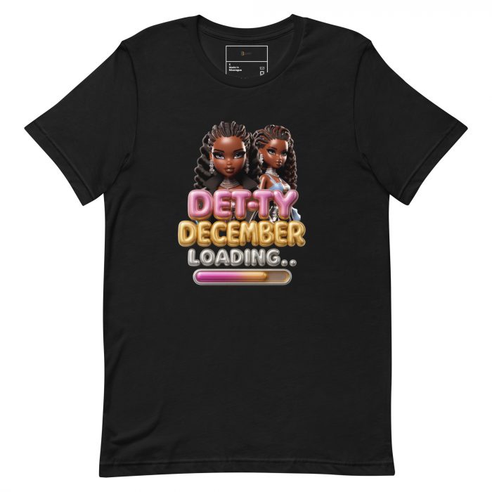Detty December Loading.... Christmas Unisex t-shirt Cotton Fabric