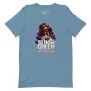 unisex-staple-t-shirt-steel-blue-front-6917a663ba3f9.jpg Sleigh Queen Approved Detty December Collection Unisex t-shirt Cotton Fabric