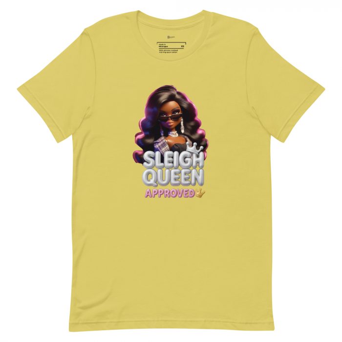 unisex-staple-t-shirt-strobe-front-6917a6644da12.jpg Sleigh Queen Approved Detty December Collection Unisex t-shirt Cotton Fabric