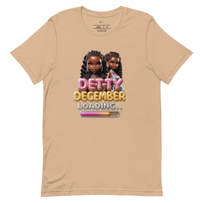 Detty December Loading.... Christmas Unisex t-shirt Cotton Fabric