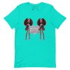 unisex-staple-t-shirt-teal-front-6917a66ca23c6.jpg Blessings Bangers Bodycon Detty December Slay Queen t-shirt Cotton Fabric