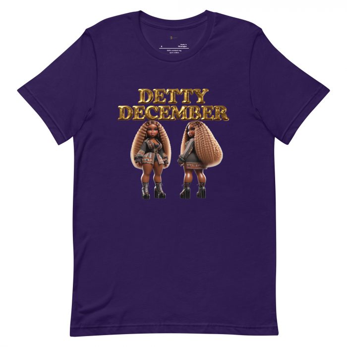 unisex-staple-t-shirt-team-purple-front-6917a66cac370.jpg Detty December Collection slay queen Unisex t-shirt Cotton Fabric