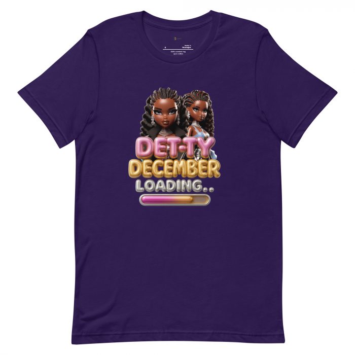Detty December Loading.... Christmas Unisex t-shirt Cotton Fabric