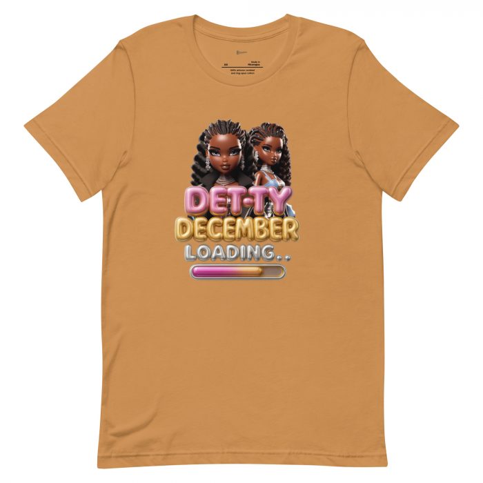 Detty December Loading.... Christmas Unisex t-shirt Cotton Fabric
