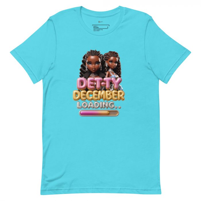 Detty December Loading.... Christmas Unisex t-shirt Cotton Fabric