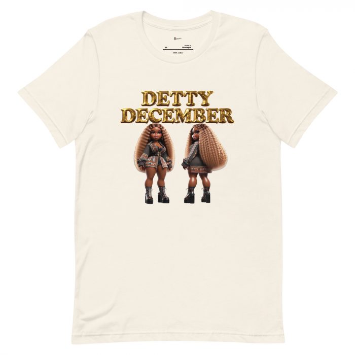 unisex-staple-t-shirt-vintage-white-front-6917a6669f584.jpg Detty December Collection slay queen Unisex t-shirt Cotton Fabric