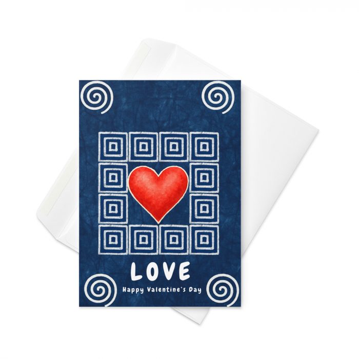 greeting-card-5x7-front-69626f63055c5.jpg Adire with love Valentine's Day Greeting card