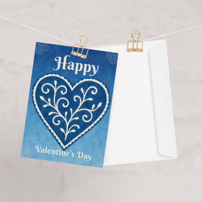 greeting-card-5x7-front-696272f02bdf1.jpg Spriral heart Adire Valentine Greeting card