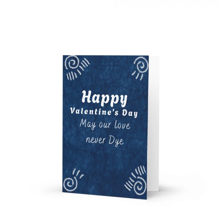 Adire design Valentine Greeting card