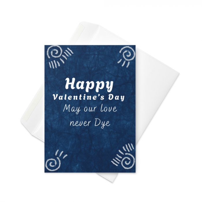 Adire design Valentine Greeting card