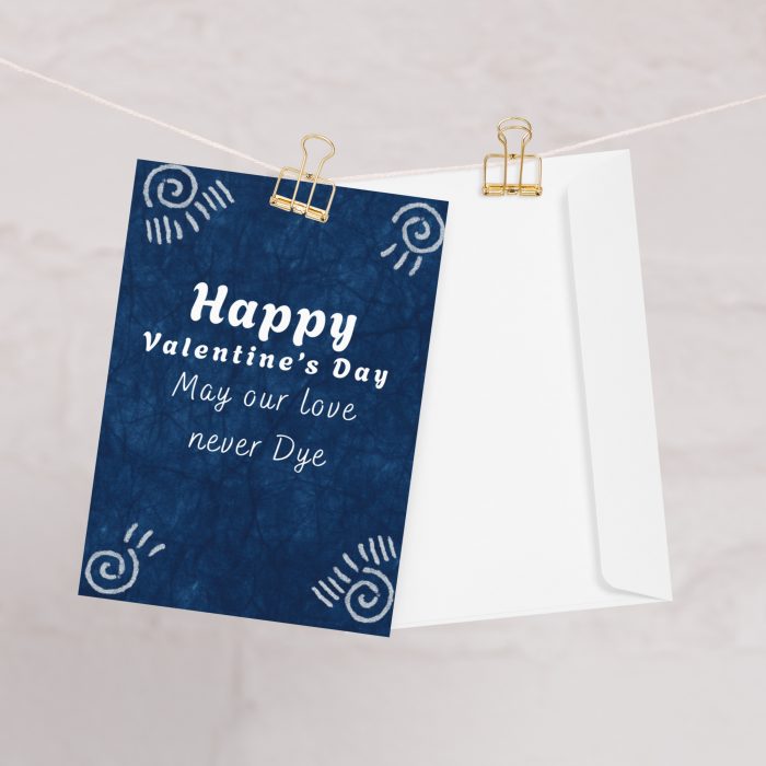 Adire design Valentine Greeting card
