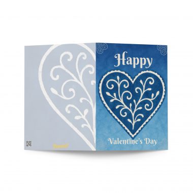 Spriral heart Adire Valentine Greeting card