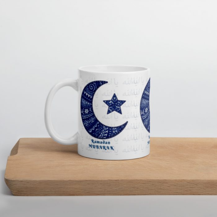 white-glossy-mug-white-11-oz-cutting-board-696fd368083eb.jpg Ramadan Mubarak Islamic Mug Gift Ceramic 11 oz Dishwasher & Microwave Safe Sturdy Glossy Vivid Print