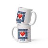 Adire with love White glossy mug