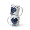 Love never Dye Adire Valentine White glossy mug