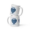 Spiral Adire Love Valentine White glossy mug