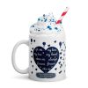 Love never Dye Adire Valentine White glossy mug