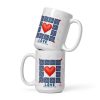 Adire with love White glossy mug