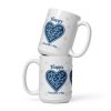 Spiral Adire Love Valentine White glossy mug