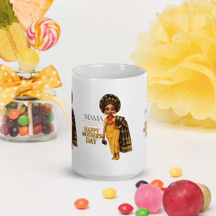 white-glossy-mug-white-15-oz-front-view-696fa9728e110 A Mother’s Beauty Is Timeless | Mama Mother’s Day Ceramic Mug Gift