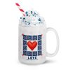 Adire with love White glossy mug