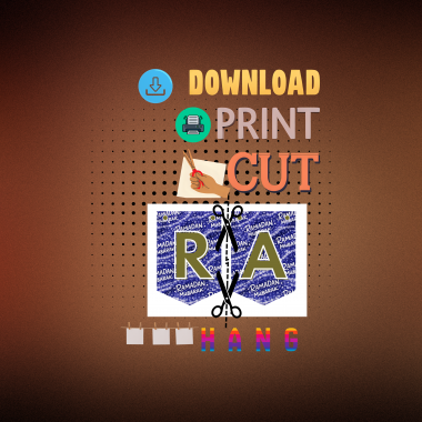 African Adire Ramadan decoration "RAMADAN MUBARAK" Bunting {Digital Product}