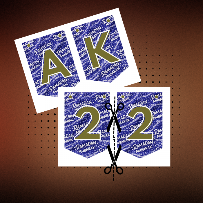 African Adire Ramadan decoration "RAMADAN MUBARAK" Bunting {Digital Product}