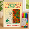 Yes! Queen Personalised Colouring Book 250gsm | African Women Art | Adult Colouring Gift