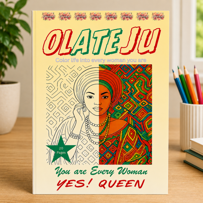 Yes! Queen Personalised Colouring Book 250gsm | African Women Art | Adult Colouring Gift